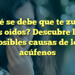 ¿A qué se debe que te zumban los oídos? Descubre las posibles causas de los acúfenos