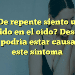 ¿De repente siento un zumbido en el oído? Descubre qué podría estar causando este síntoma