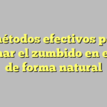 7 métodos efectivos para eliminar el zumbido en el oído de forma natural