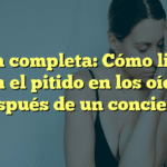 Guía completa: Cómo lidiar con el pitido en los oídos después de un concierto
