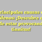 Las principales causas de los acúfenos: ¡Descubre qué puede estar provocando tu tinnitus!