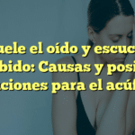 Me duele el oído y escucho un zumbido: Causas y posibles soluciones para el acúfeno