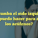 ¡Me zumba el oído izquierdo! ¿Qué puedo hacer para aliviar los acúfenos?
