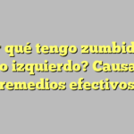 ¿Por qué tengo zumbido de oído izquierdo? Causas y remedios efectivos