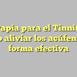 Terapia para el Tinnitus: Cómo aliviar los acúfenos de forma efectiva