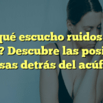 ¿Por qué escucho ruidos en mi oído? Descubre las posibles causas detrás del acúfeno