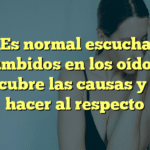 ¿Es normal escuchar zumbidos en los oídos? Descubre las causas y qué hacer al respecto