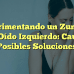 Experimentando un Zumbido en el Oído Izquierdo: Causas y Posibles Soluciones