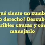 ¿Por qué siento un zumbido en el oído derecho? Descubre sus posibles causas y cómo manejarlo