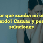 ¿Por qué zumba mi oído izquierdo? Causas y posibles soluciones