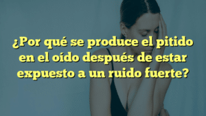 ¿Por qué se produce el pitido en el oído después de estar expuesto a un ruido fuerte?