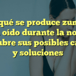 ¿Por qué se produce zumbido en el oído durante la noche? Descubre sus posibles causas y soluciones