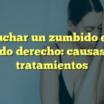 Escuchar un zumbido en el oído derecho: causas y tratamientos