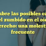 Descubre las posibles causas del zumbido en el oído derecho: una molestia frecuente