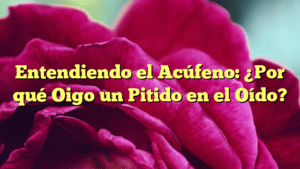 Entendiendo el Acúfeno: ¿Por qué Oigo un Pitido en el Oído?