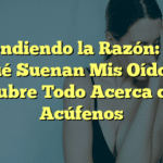 Entendiendo la Razón: ¿Por Qué Suenan Mis Oídos? Descubre Todo Acerca de los Acúfenos
