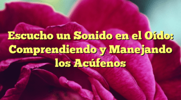 Escucho un Sonido en el Oído: Comprendiendo y Manejando los Acúfenos