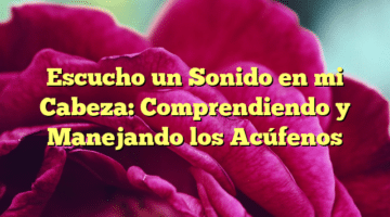 Escucho un Sonido en mi Cabeza: Comprendiendo y Manejando los Acúfenos