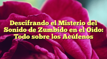 Descifrando el Misterio del Sonido de Zumbido en el Oído: Todo sobre los Acúfenos