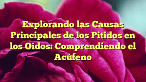Explorando las Causas Principales de los Pitidos en los Oídos: Comprendiendo el Acúfeno