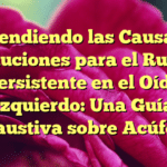 Entendiendo las Causas y Soluciones para el Ruido Persistente en el Oído Izquierdo: Una Guía Exhaustiva sobre Acúfenos