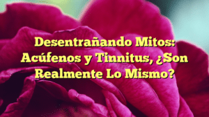 Desentrañando Mitos: Acúfenos y Tinnitus, ¿Son Realmente Lo Mismo?