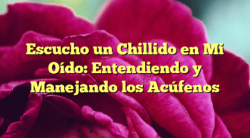 Escucho un Chillido en Mi Oído: Entendiendo y Manejando los Acúfenos