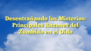 Desentrañando los Misterios: Principales Razones del Zumbido en el Oído