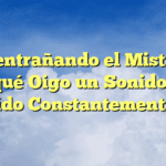 Desentrañando el Misterio: ¿Por qué Oigo un Sonido en mi Oído Constantemente?