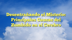 Desentrañando el Misterio: Principales Causas del Zumbido en el Cerebro